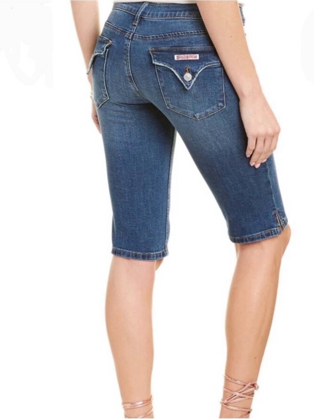 Hudson Jeans Women's Dark Blue Bermuda Jean Shorts